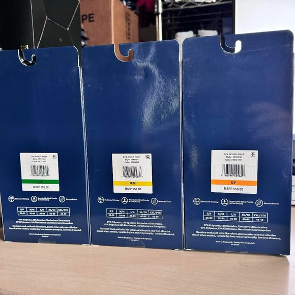 2 Pack Tommy Bahama Mesh Tech Boxer Briefs Underwear $58 Grey & Pink Aloha - Picture 7 of 11